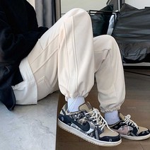 남성 캐주얼 바지 루즈핏 밴딩 팬츠 힙한 패션 코디