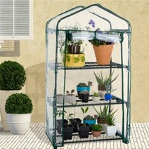 유리온실 미니 소형 비닐하우스 온실장미니 야외 Growbag Growhouse pvc 커버 플라스틱 정원 그린 하우스 fiver 층 녹색 가정 식물, 5계층