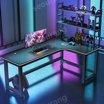 기억자 책상 소형 ㄱ자형 코너형 컴퓨터 기역자, 160x120 왼쪽 모서리 [USB 충전]