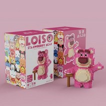 디즈니 영화 토이스토리 딸기 베어 버즈 라이트이어 모델 프라모델 모형 조립된 토이 집들이 파티 생일 선물, Bear