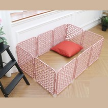 새끼 강아지 울타리 펜스10p(인디핑크) 안전문 개문