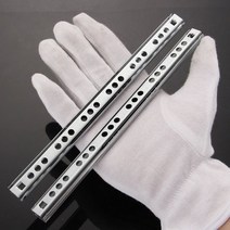 마이크로 서랍 슬라이드 볼 가이드 두 섹션 17mm 와이드 스틸 접이식 레일 가구 하드웨어 피팅 1 쌍, 374MM-15inch