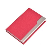 럭셔리 PU 가죽 명함 홀더 마그네틱 버클 포함 슬림 포켓 스테인레스 스틸 신용 카드 ID 케이스