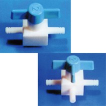 테프론 스탑코크 stopcock 2way 3way 일자형 T자형 호스밸브 실험용 밸브 콕크, 2way OD10mm Bore 4mm
