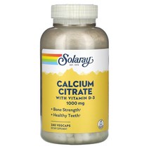 솔라레이 칼슘 시트레이트 위드 비타민 D 3 250 Mg Solaray Calcium Citrate With Vitamin 240정
