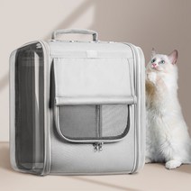 뉴비펫 펫 심플 윈도우 이동 백팩 강아지 고양이 이동 가방 이동장, 블랙