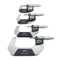 0 25mm 25 50mm 50 75mm 75 100mm 0.001mm 전자 외부 마이크로미터 디지털 마이크로미터 게이지 미터 마이크로미터 측정 도구, 4개 세트