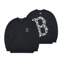 MLB 엠엘비 체커보드 빅로고 오버핏 맨투맨 B (Black)