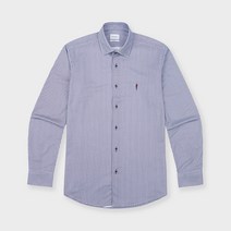도트 저지 프린트 슬림핏 셔츠 그레이_YJ1WBS750GY