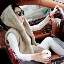 페이크퍼 밍크 베스트 모피조끼 캐주얼 재킷 두꺼 따뜻한 mao ma outwear