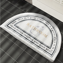 패브릭 발매트 주방 욕실 현관 반원 타원형 반달 러그, 베쓰룸