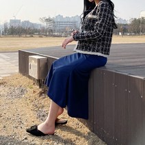 VANANA2 여성 스판 밴딩 머메이드 곤색 스커트