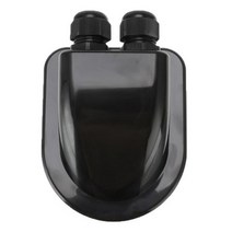 이중 구멍 원형 접합 상자 내구성 태양 전지 패널 도구 RV 요트 장착 브래킷 104974, Black