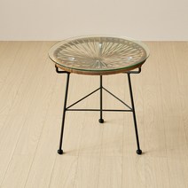 하늘창가구 뉴코드테이블 강화유리테이블 라탄테이블 간이테이블 야외테이블, 뉴 코드테이블-커피