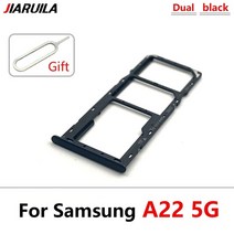 스마트폰 부품 삼성 호환 갤럭시 A13 A22 4G A33 5G 교체 핀용 듀얼 카드 심카드 트레이 칩 슬롯 서랍 홀더 어댑터, [02] A13 4G Black