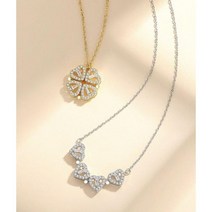 18k목걸이 네잎클로버목걸이여성의 두 가지 세트 착용 방식 여성패션목걸이