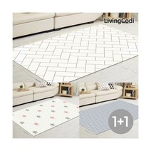 [리빙코디] 2개구성 다용도 리빙매트 100x200 / 발코니 거실 놀이방매트, 색상:10.리빙매트100-우드 1+1