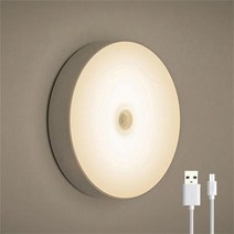 스마트 조명 6led 무선 야간 조 PIR 모션 센서 USB 충전식 램프 스마트 침대 옆 옷장 캐비닛 홈, 한개옵션1, 02 Warm light