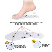 183 군대깔창 아치 평발 족적근막교정 실리콘 행군 전투화 군화 부주상골 깔창 기능성 운동화, 03 마그네틱지압-블루