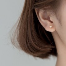 아이엘 bZEG002 꽃받침속 진주 미니 귀걸이 [14k도금] [실버925]