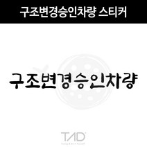 TaD 구조변경승인차량 스티커 구변 완료 합법 데칼, 실버헤어라인
