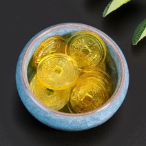 Muy Bien 10pcs Ancient Chinese Glazed Qianlong Tongbao Coins Ornaments Fengshui Lucky Antique Crafts, 한개옵션0