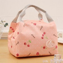 보냉 캠핑 Portable Lunch Bag New Thermal Insulated Box Tote Cooler Bento Pouch Container School Food, 08 cherry 3