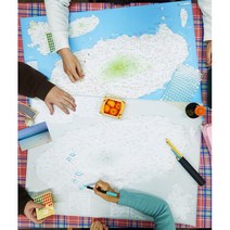 제주도 여행지도 + 핀스티커 - 제주 우리나라 여행_236517EA