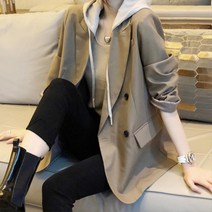 봄철 블랙팬츠 데일리룩 코디 여성용 후드자켓 봄패션 여성의류 데일리자켓