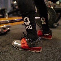 HOOKGRIP 훅그립 크루삭스 발목양말 역도 크로스핏, 앵클삭스화이트블루