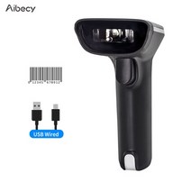 해외 Aibecy 휴대용 1D2DQR 바코드 스캐너 2.4G 무선 BT USB 유선 리더기 양방향 수동자동 스캔 지원 PR, 1D-2D-QR