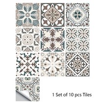 10pcs 블루 앰프 주방 backsplash 바닥 pvc 아트 벽지 필 앰프의 타일그라운드 용 회색 무광택 표면 벽 스티커 필름 막대, 20cmx20cmx10개, mz-6-012
