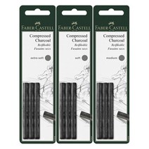 [파버카스텔]압축목탄 블리스터 3입 (경도 선택), [6067100]S / 129997