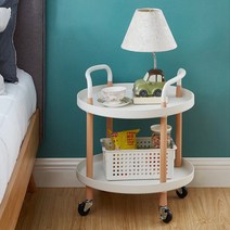 이케아 스타일 손잡이 모던수납 트롤리, 화이트