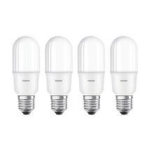 오스람 LED 스틱전구 10W, 전구색, 4개입