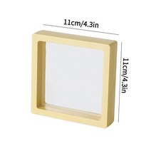 피규어 전시 아크릴 케이스 상자 전시함 3D 부동 그림 프레임 PE 상자 보석 디스플레이 필름 보관 펜던트, 03 S3 Yellow 11x11CM