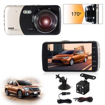 블랙박스2채널 4인치 IPS 듀얼렌즈 후진 가성비 차량, 32G, 듀얼 렌즈