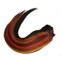 스킬땋기 22인치 100가닥 전문가용 땋기 붙임머리 인모피스 헤어피스 부분가발 시술 재료, #4, 1개