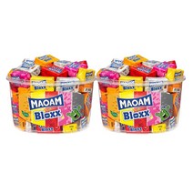 Maoam 하리보 마오암 독일 Bloxx 6가지맛 츄이 캔디 사탕 50개입 1.1kg 2팩