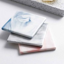 무드 도자기 외국인선물 집들이선물 코스타 대 L 머그 홍차 컵 받침 홈 카페 잔 홀더 티 코스터 무지 종이, fir 그레이 사각