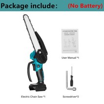 미니전기톱8인치 가지톱 전동 체인톱 무선 충전톱 Makita 18V 배터리 사용 무선 미니 브러시리스 전기톱 8, [01] Without Battery