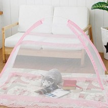 아동용 미니 원터치모기장 유아 망 침대 야외 텐트, 01 핑크
