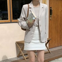 옷자락 [옷자락] 여자 모던 클래식 블레이저 쓰리버튼 자켓