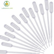 Louiky 100개 1/3/5ML 플라스틱 일회용 피펫 투명 그라데이션 전송 피펫 스포이드, 100, 1ml