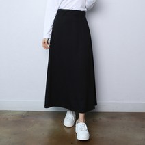 무지 레이온 A라인 플레어 롱 스커트(파라노말샵)