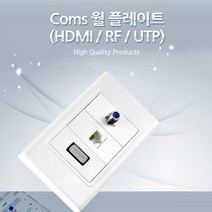 HDMI RF 안테나 유선방송 랜선 벽면 부착형 플레이트