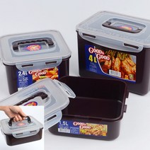 김치통 간장게장용기 밀폐김치통 김장통, 1.5L