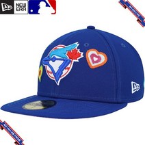 [미국정품] 851115 스냅백 캡모자 MLB [토론토 블루제이스] 뉴에라 Chain Stitch Heart 59FIFTY Fitted Hat - Royal