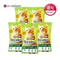 [LG유니참] 데오토일렛 고양이 소취 항균 패드 4P x 5팩