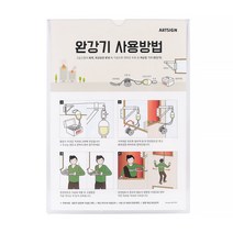 아파트 완강기 사용방법 사용법 표지판 월프레임, 완강기사용방법